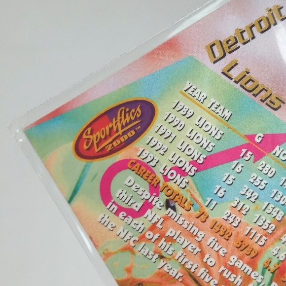 Vintage 1994 #12 Barry Sanders NFL Detroit Lions Hologram Pinnacle Trading Card - Picture 5 of 6